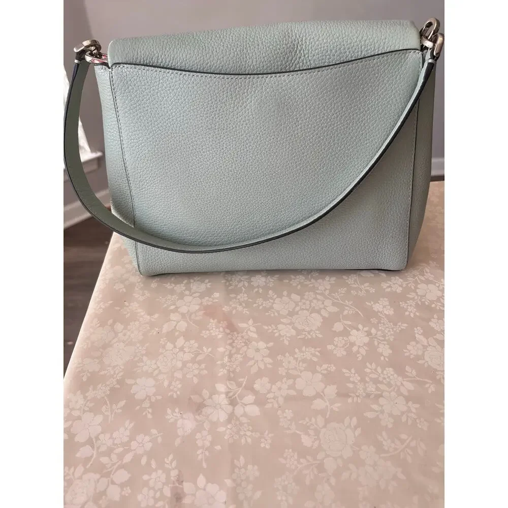 Kate Spade Leila Medium Flap Shoulder Bag and Lena Medium Bifold Wallet in Sage